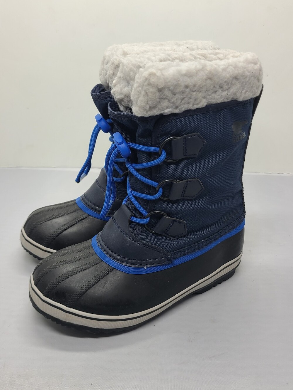 SOREL Yoot Pac Waterproof Insulated Winter Snow Boots Classic Blue kids size 2Y